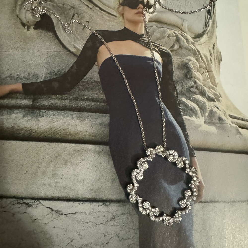 Silver tone stone necklace - Picture 3 of 3
